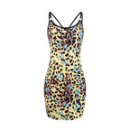 Damen figurbetontes Kleid mit Schmetterlingsdruck R&B