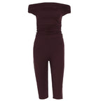Damen Eleganter Jumpsuit mit Off-Shoulder Design und Raffungen R&B