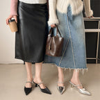 Damen Pumps mit funkelndem Riemen und spitzem Zehenbereich R&B