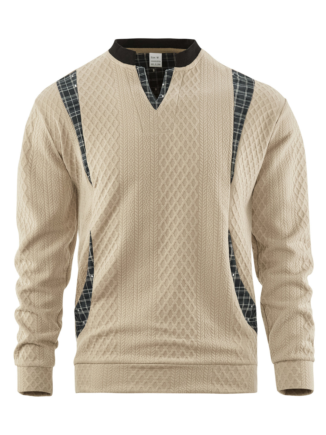 Herren Strickpullover mit modischen Karoelementen R&B