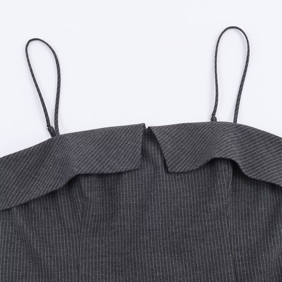 Damen Minikleid mit Rüschen und verstellbaren Trägern R&B