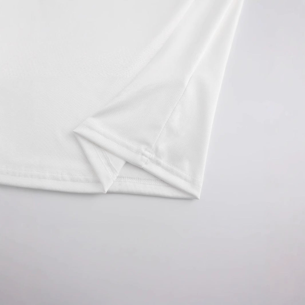Damen Oversized Crop-T-Shirt mit künstlerischem Grafikdruck R&B