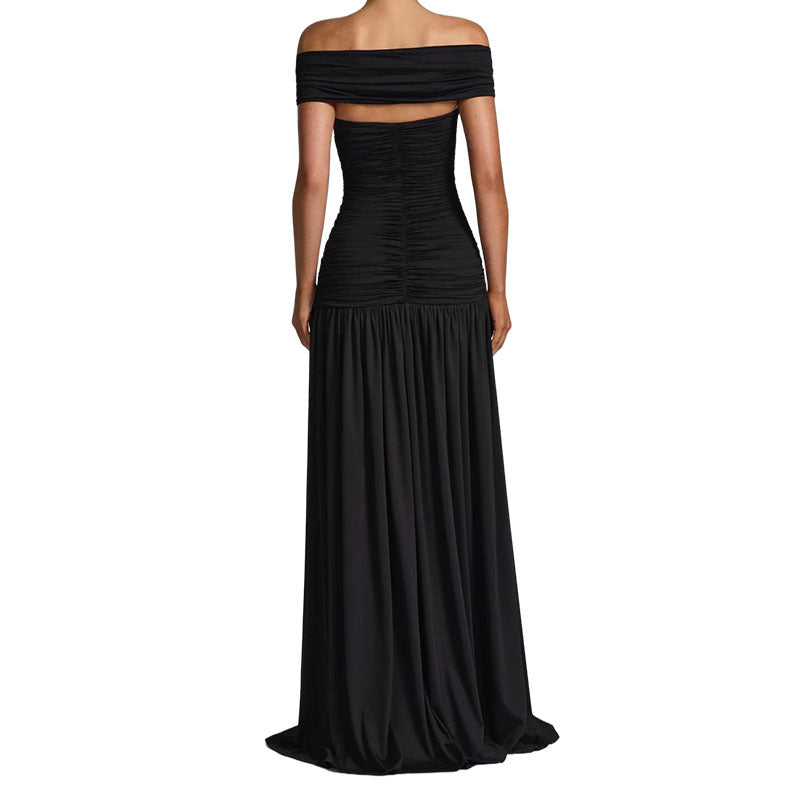 Damen Elegantes Off-Shoulder Maxikleid mit praktischem Cut-Out