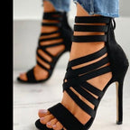 Damen Elegante Riemchen-Pumps mit modischem Schnitt und hohem Absatz