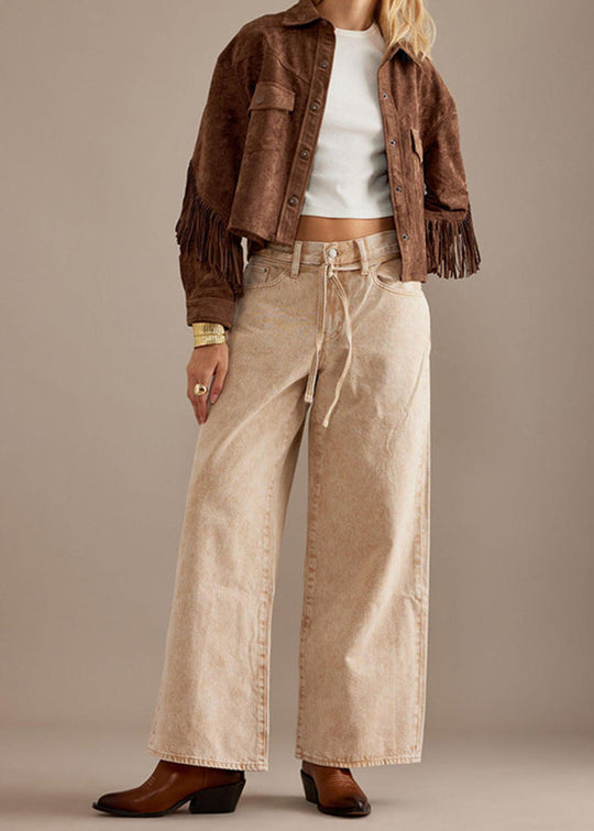 R&B | Charm Fransen Wildlederjacke
