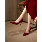 Damen elegante spitze Pumps mit funkelnden Strassakzenten R&B