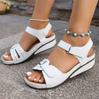 Damen Wedge-Sandalen mit anatomisch geformtem Fußbett und verstellbarem Riemen R&B