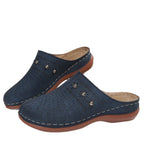 Damen modische Clogs mit luftiger Perforation und eleganter Verzierung R&B