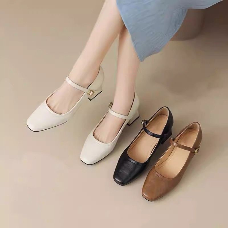 Damen elegante Slingback-Pumps mit komfortablem Blockabsatz R&B