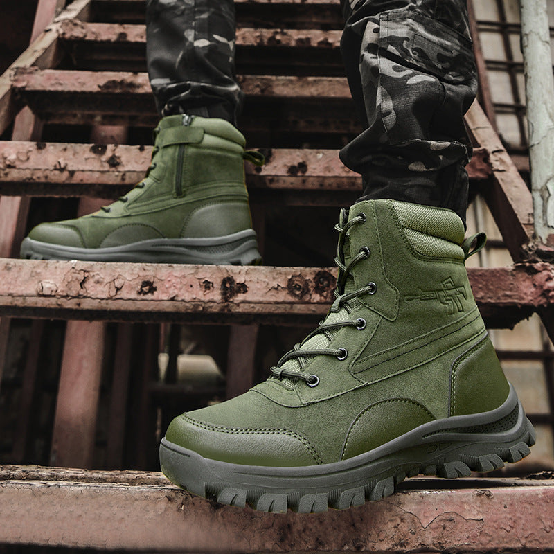Herren wasserabweisende Tactical Boots mit hohem Knöchelschutz und strapazierfähiger Sohle R&B
