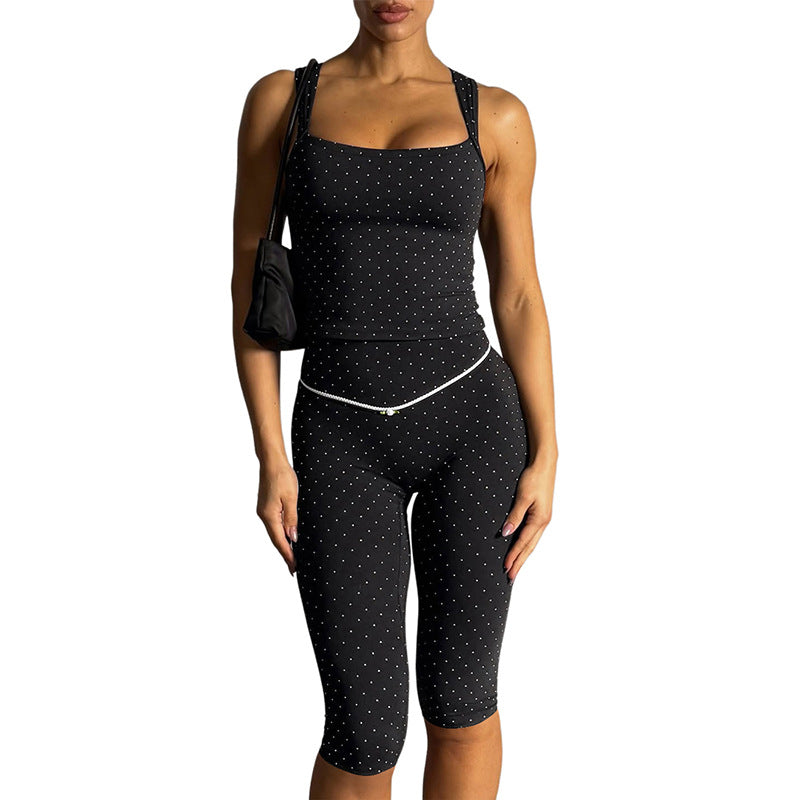 Damen Sportliches Oberteil und Leggings-Set R&B