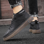 Damen Elegante High-Top Sneakers aus hochwertigem Leder mit rutschfester Sohle R&B
