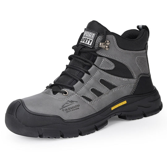 Herren Sicherheits-Hiking-Schuhe mit dämpfender Sohle und verstärktem Knöchel R&B
