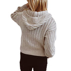 Damen Strickjacke mit auffälligem Reißverschluss und lässigem Schnitt R&B