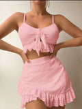 Damen Sommeroutfit mit verspieltem Rüschendesign R&B