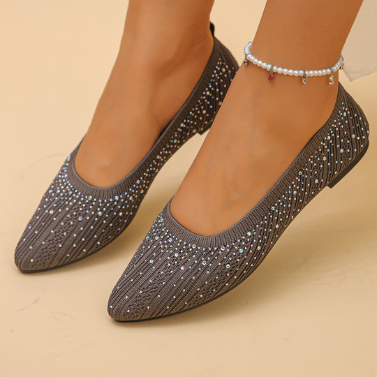 Damen Ballerinas mit funkelndem Glitzerdesign R&B