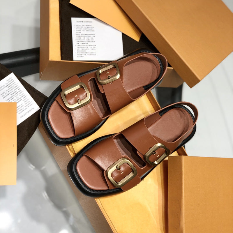 Damen Komfortable Sandalen mit modischem Schnallen-Design