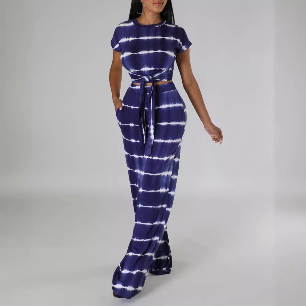 Damen elegantes Jumpsuit mit Taillengürtel und seitlichen Taschen R&B