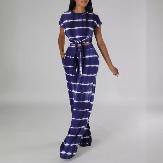 Damen elegantes Jumpsuit mit Taillengürtel und seitlichen Taschen R&B