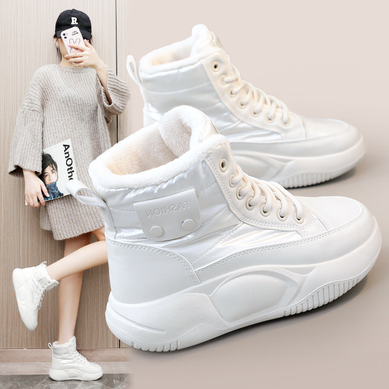 Damen Hohe Winter Sneakers mit warmem Innenfutter und rutschfester Sohle R&B