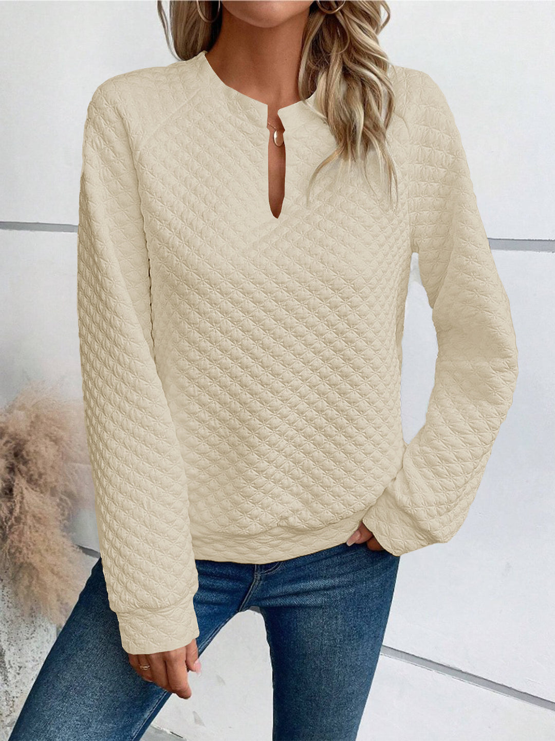 Damen Quilted Pullover R&B