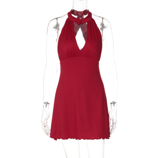 Damen Neckholder Sommerkleid R&B