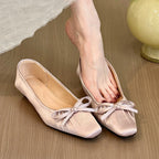 Damen Ballerina-Schuhe mit dekorativem Schleifenakzent und weicher Innensohle R&B