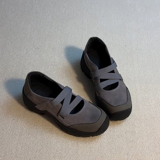 Damen Sportliche Freizeitschuhe mit flexibler Sohle und modischen Riemen R&B