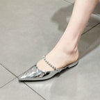 Damen Elegante und funkelnde Pumps mit spitzem Design und glamourösem Akzent R&B