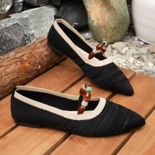 Damen elegante Ballerinas mit modischer Applikation R&B