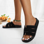 Damen Bequeme Zehentrenner-Sandalen mit verstellbaren Riemen R&B