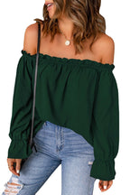 Damen Off-Shoulder Bluse mit Rüschendetails R&B