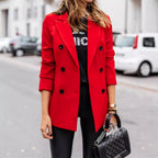 Damen eleganter taillierter Blazer mit doppelter Knopfleiste R&B