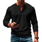 Herren langärmliges Oberteil mit strukturiertem Design R&B