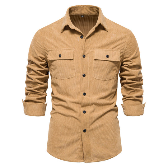 Herren Kamelhaar-Karohemd Shirt R&B