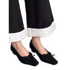 Damen elegante spitze Slipper mit dekorativen Schleifen R&B