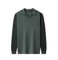 Herren Feinstrickpullover mit V-Ausschnitt und modischem Kontrastdesign R&B