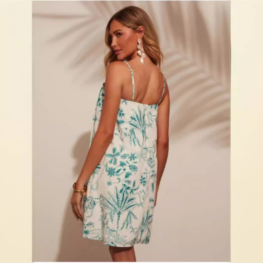 Damen Sommerkleid mit verführerischem floralem Design und praktischen Taschen R&B