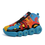 Damen Sportliche High-Top Sneakers mit farbenfrohem Design R&B
