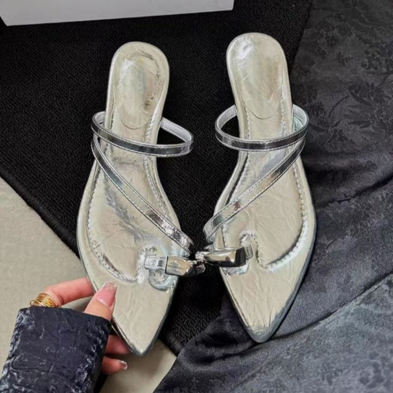 Damen elegante Slingback-Sandalen mit schicker Schnalle R&B
