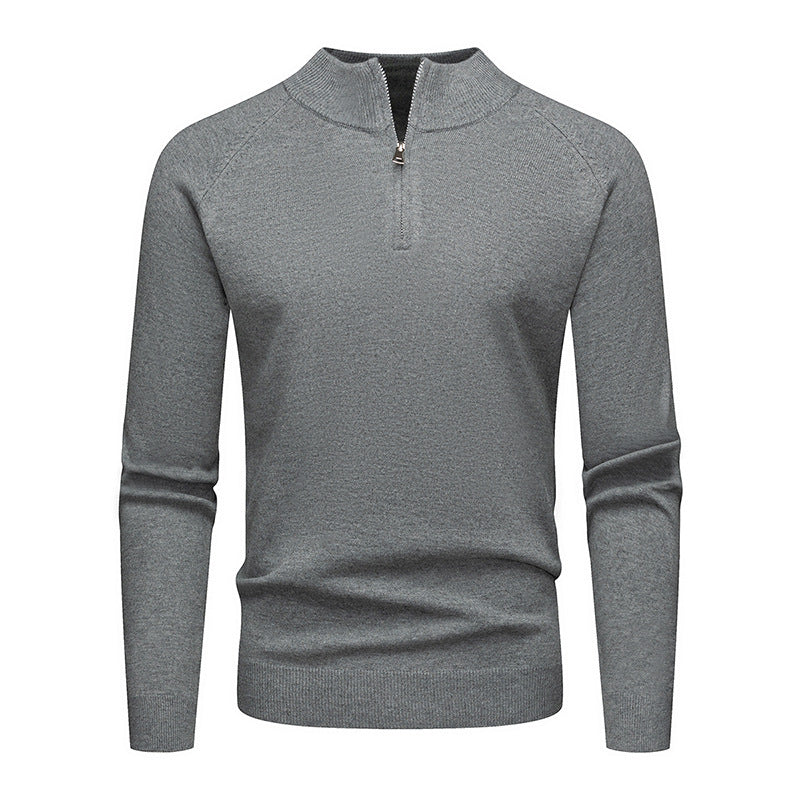Herren modischer Pullover mit kurzem Reißverschluss R&B