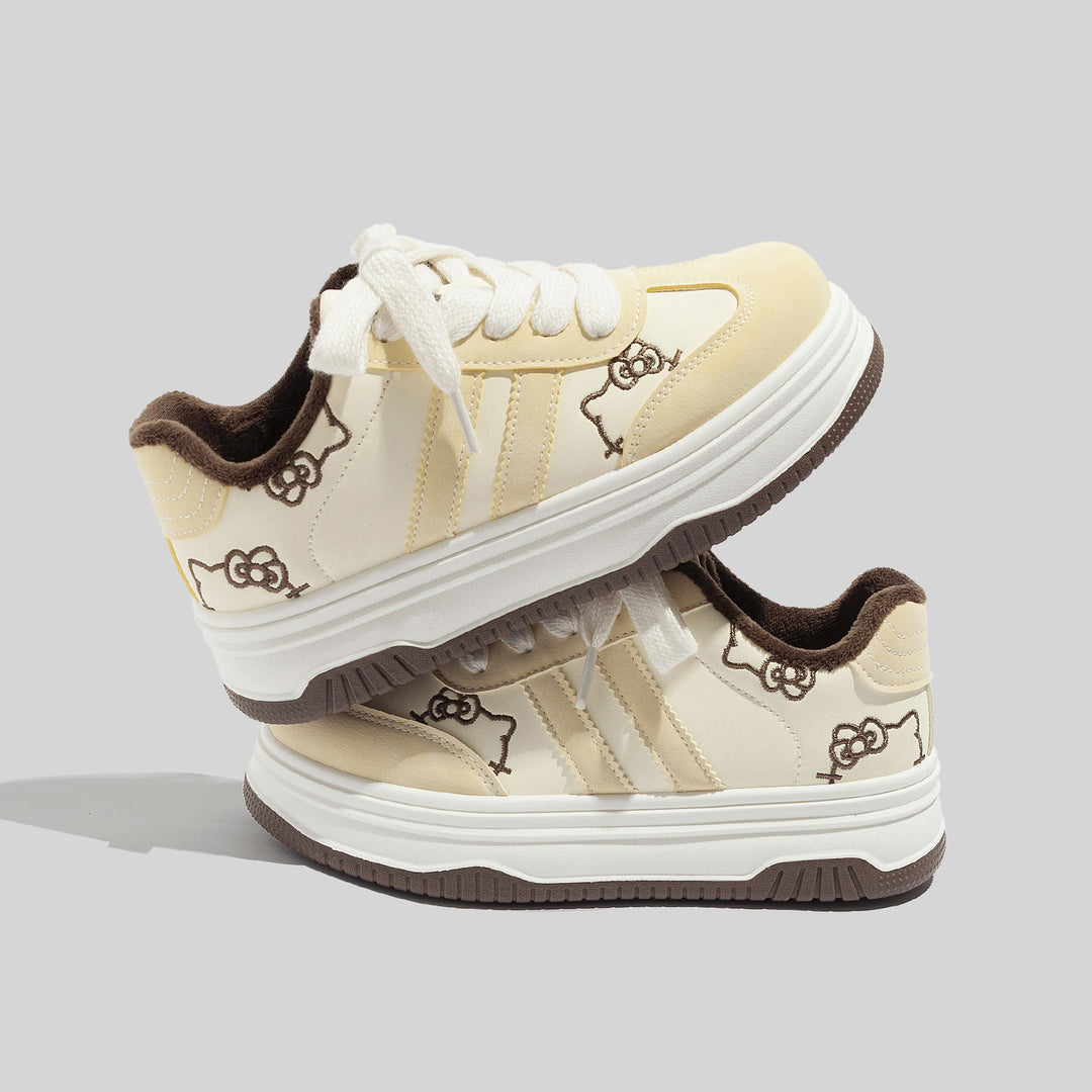 Damen Sportliche Sneaker mit weicher Innenpolsterung und blumigem Design R&B