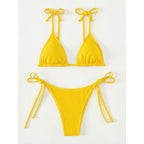 Damen Triangel-Bikini mit verspieltem Bindedesign R&B