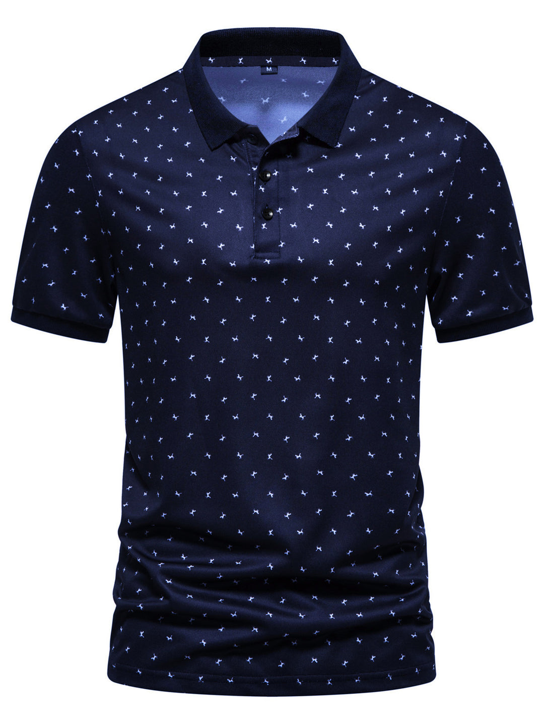 Herren Poloshirt mit modernem Muster und atmungsaktiven Eigenschaften R&B
