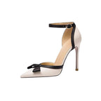 Damen elegante High Heel Schuhe mit dekorativer Schleifenverzierung R&B