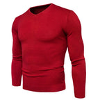Herren feiner V-Ausschnitt Pullover aus hochwertiger Baumwolle R&B