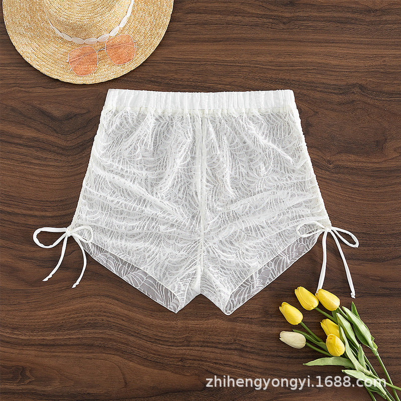 Damen Transparente Strandshorts R&B