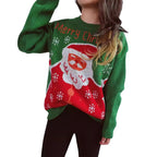 Damen Weihnachtspullover mit festlichem Santa-Motiv und bequemer Passform R&B