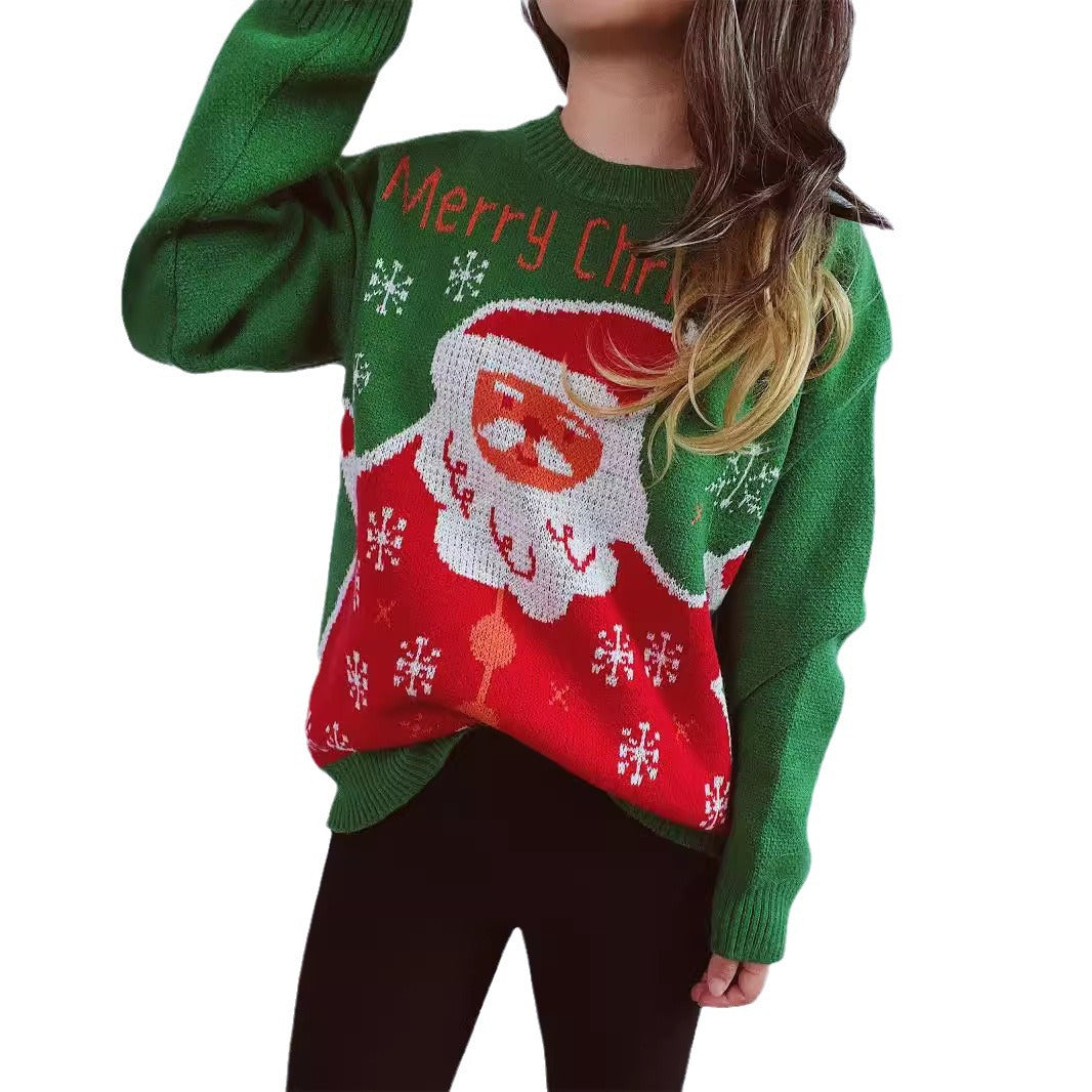 Damen Weihnachtspullover mit festlichem Santa-Motiv und bequemer Passform R&B