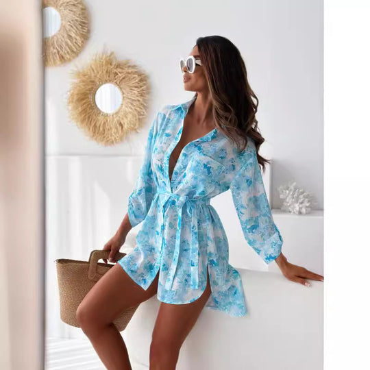 Damen stilvolles Wickelkleid R&B